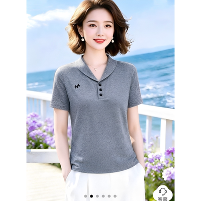 素雅订制国风 简约艺术|气质百搭减龄显瘦短袖T恤女