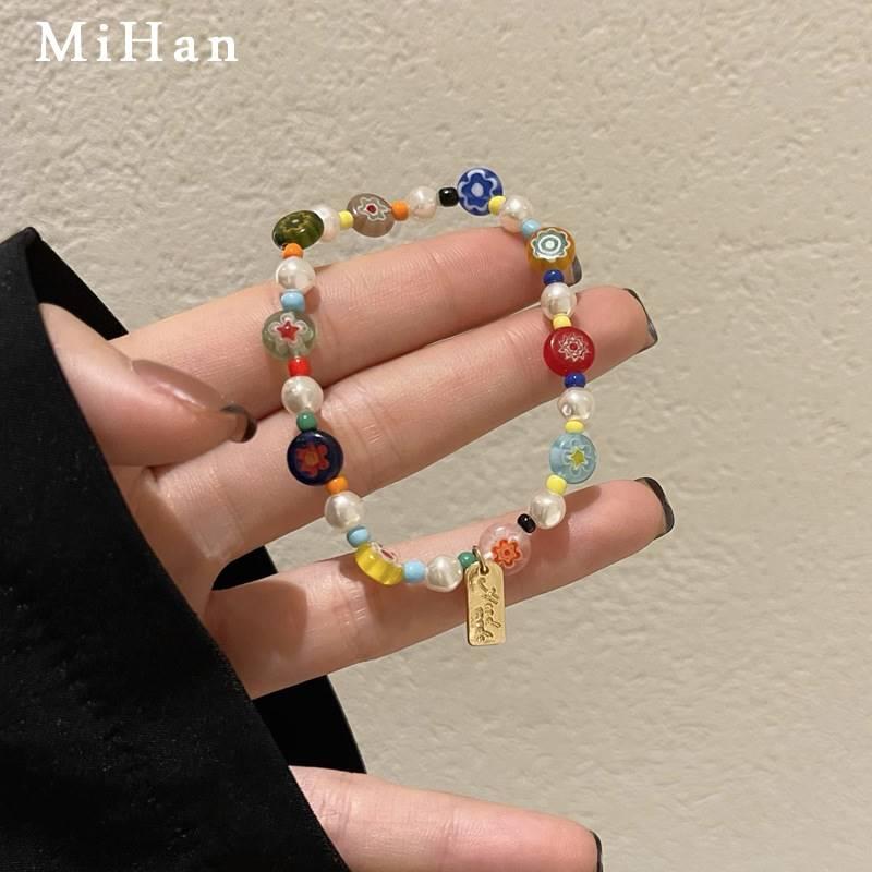 水珍珠串珠手工手链女