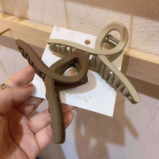 发夹抓夹大号夹子简约磨沙质感韩国网红ins后脑勺发卡发抓鲨鱼夹