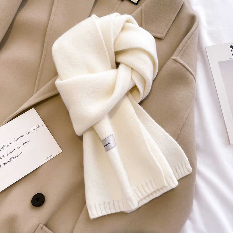 加厚ins秋冬季短款针织围巾韩版