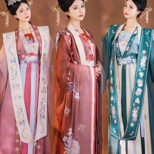 汉服出租宋朝古装 霞帔齐腰对襟仙气飘逸婚礼伴娘父母服整套租赁借