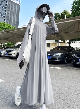 防晒衣女2025新款夏季长款全身防紫外线轻薄透气冰丝防晒服骑电车