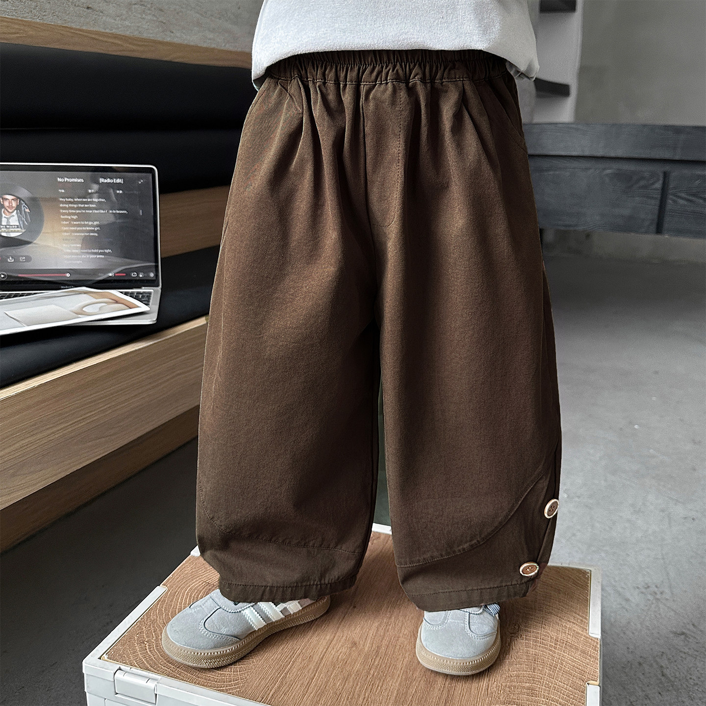 男童棕色裤子春秋2026新款儿童纯棉哈伦裤韩版男孩宝宝春装休闲裤,童装/婴儿装/亲子装,裤子,淘宝优惠券,粉丝福利购,淘宝优惠卷