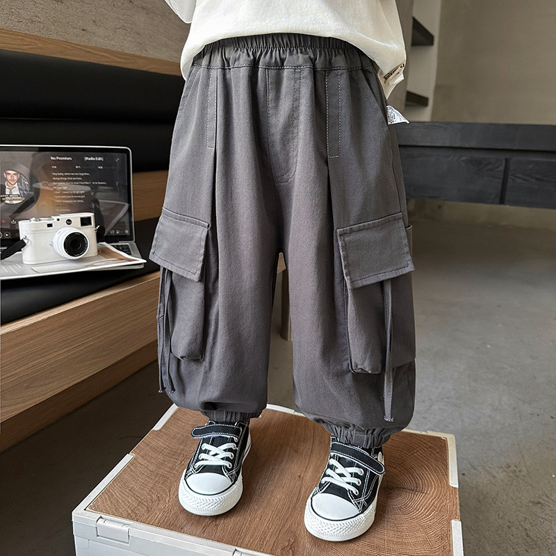 男童工装裤春秋季新款儿童纯棉大口袋休闲裤韩版女孩宝宝春装裤子,童装/婴儿装/亲子装,裤子,淘宝优惠券,粉丝福利购,淘宝优惠卷