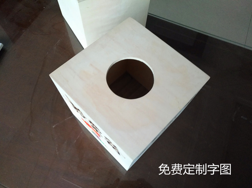 个性定制木质手工小号抽奖箱投票箱选举箱意见箱可爱定制字体图案