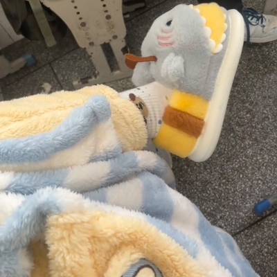 鲨Bee居家网红时尚情侣棉拖