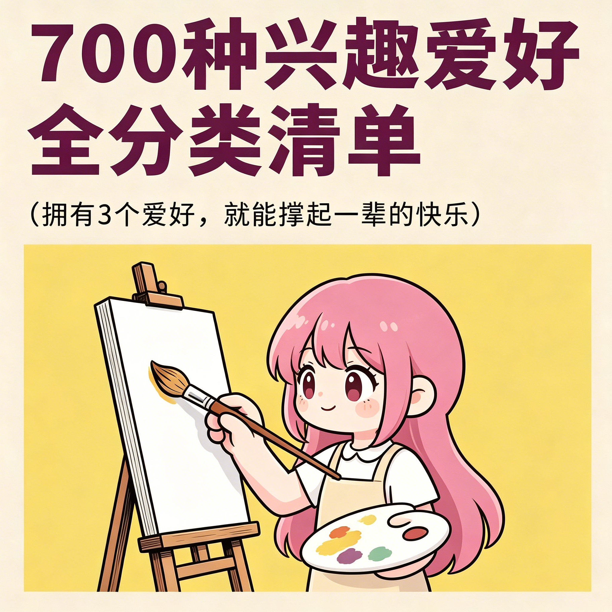 700种兴趣爱好完整分类清单培养个人休闲爱好参考电子文档