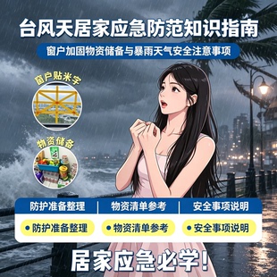 台风天气居家安全防范完整指南窗户防护物资储备应急处理资料合集