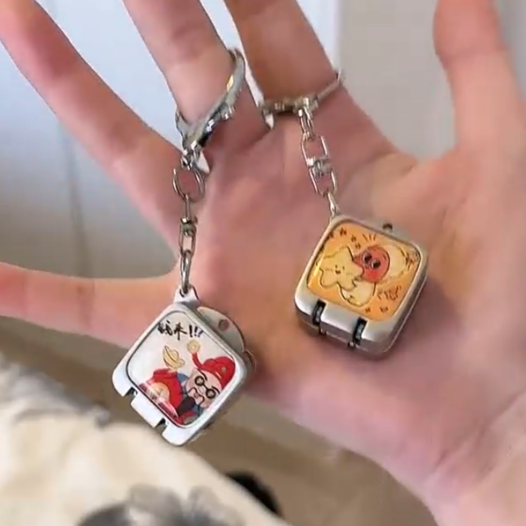 创意折叠迷你指甲钳钥匙扣挂件