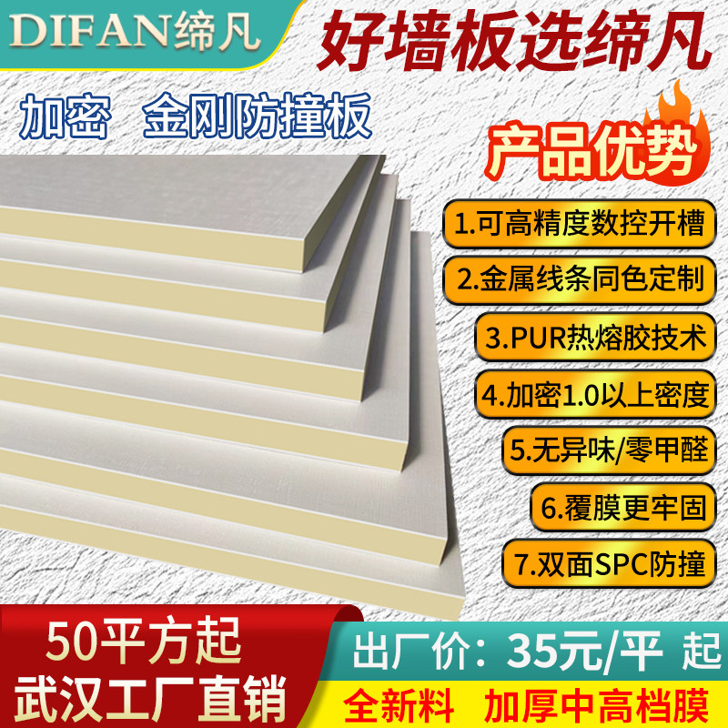 高端竹木纤维集成墙板快装护墙板碳晶板零醛全屋装装方案环保加厚