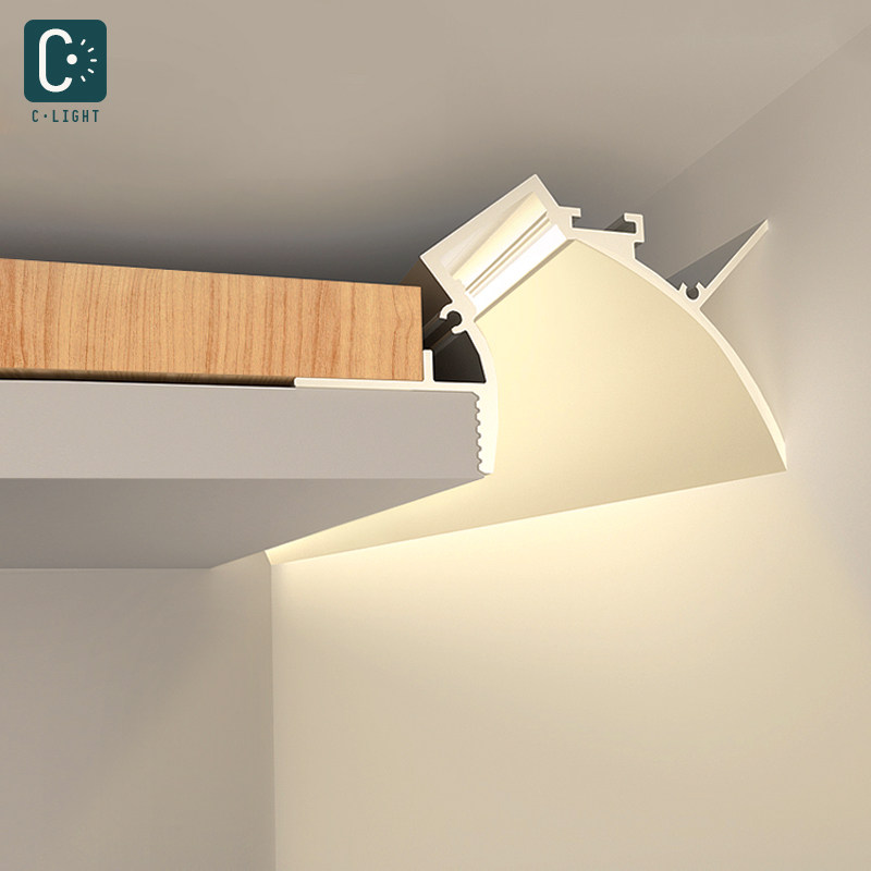 洗墙线性灯回光槽灯带反光灯槽led灯带藏光槽顶角线灯擦墙线条灯