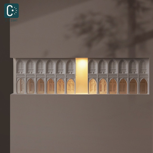 壁龛古道长廊夜灯走廊过道石膏灯嵌入式民宿转角壁灯内嵌氛围灯