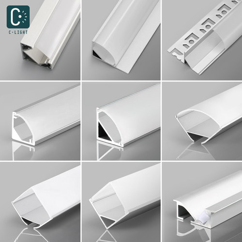 45°铝槽合集线条灯悬浮吊顶灯槽