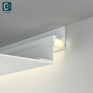 窄边洗墙灯顶角led线性灯反光灯槽回光槽灯无主灯设计氛围灯条