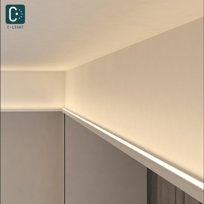 单边铝槽回形顶灯带反光灯槽