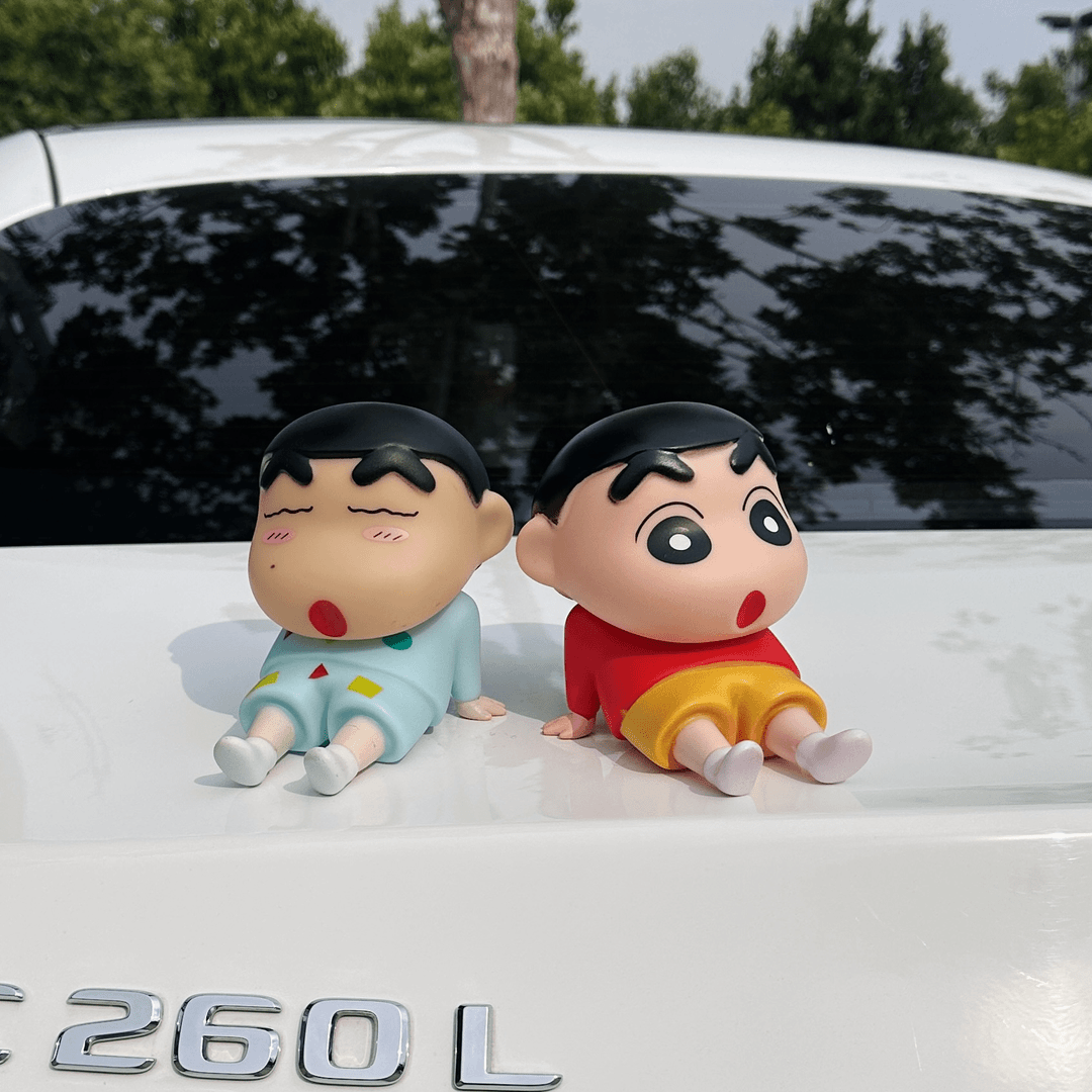 蜡笔小新车顶车尾个性可爱摆件