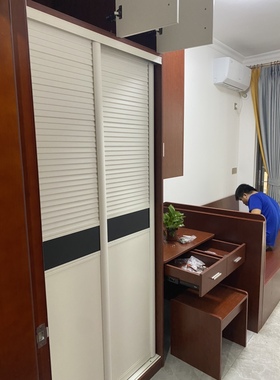 天河区骏景花园全屋定制23888一口价入戶鞋柜衣柜酒柜子母床