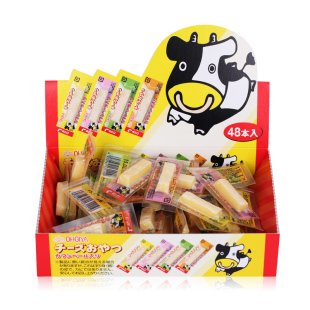 包邮日本进口即食扇屋鳕鱼芝士奶酪条芝士粒48根整盒宝贝辅食品