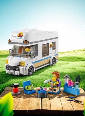 2025拼搭城市系列60283假日野营房车男孩积木露营车汽车儿童玩具5