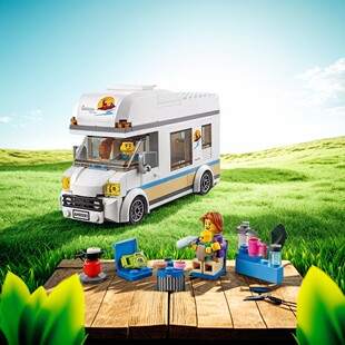 2026拼搭城市系列60283假日野营房车男孩积木露营车汽车儿童玩具5