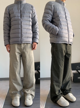 CAGT 秋季通勤个性韩版休闲裤子潮纯棉宽松显瘦拖地长裤子男女