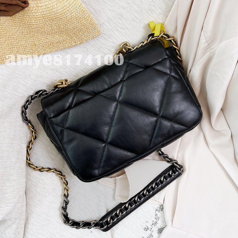 高级感小香风19bag菱格链条包