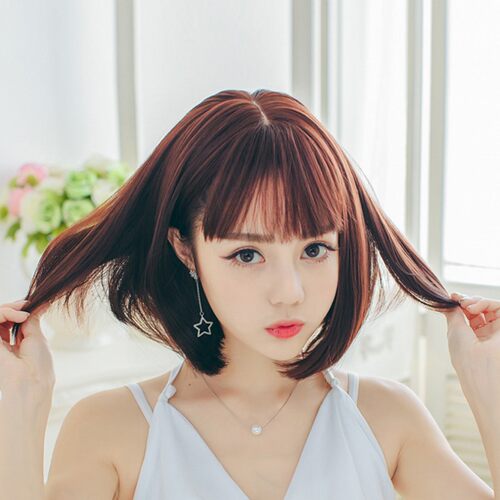 时尚风bobo头刘海逼真假发女短发