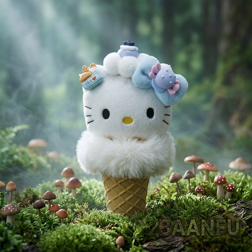日本BAANFU糖果冰激凌哈喽kitty包挂件凯蒂猫公仔钥匙扣生日礼物