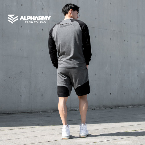 alpharmy健身卫衣男欧美肌肉外套