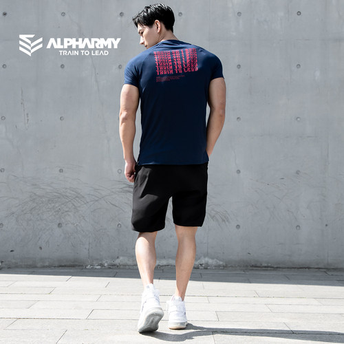 alpharmy速干运动t恤男宽松篮球