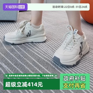 男女鞋 MLB板鞋 轻便运动鞋 LA标休闲鞋 3ASHCRB3N 低帮厚底鞋 自营