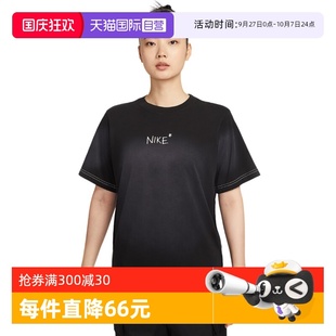 字母印花黑色運動T恤II0451 010 新款 女夏季 自營 Nike耐克短袖