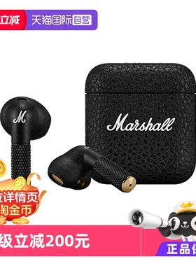 【自营】马歇尔MARSHALL MINOR IV耳机真无线4代蓝牙长续航 黑色