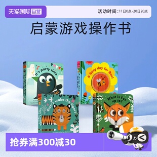 faces 立体变景书 自营 Little Meet Bear 亲子互动启蒙游戏操作书 百变脸谱 动物系列 绘本3册 英文原版 精装 Happy 情绪绘本