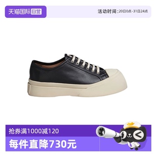 板鞋 黑色系帶厚底增高鞋 自營 時尚 休閑鞋 MARNI瑪尼pablo女款
