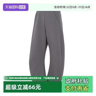 新款 Adidas阿迪达斯针织长裤 女裤 弯刀裤 JZ4055 灰色休闲裤 自营