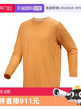 【自营】ARC‘TERYX/始祖鸟男士直筒长袖T恤黄色