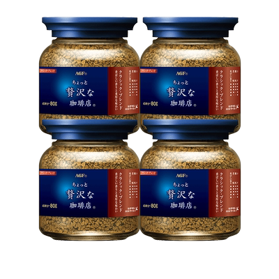 agf日本速溶咖啡黑咖啡蓝罐