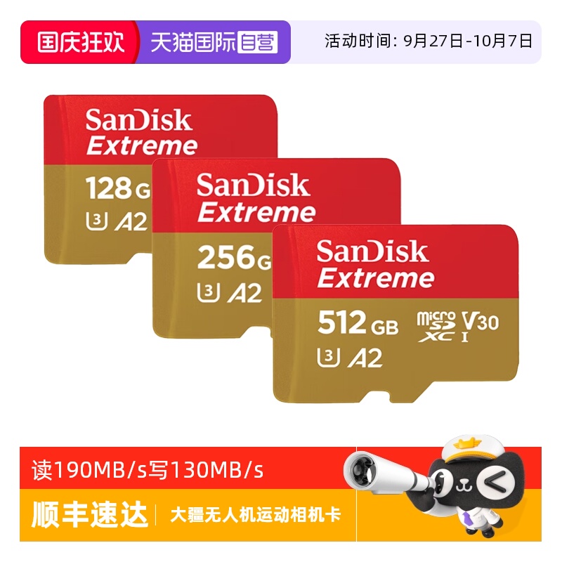 自营闪迪高速运动相机内存卡