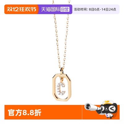 【自营】PDPAOLA西班牙字母项链女轻奢高级小众锁骨链925银镀金