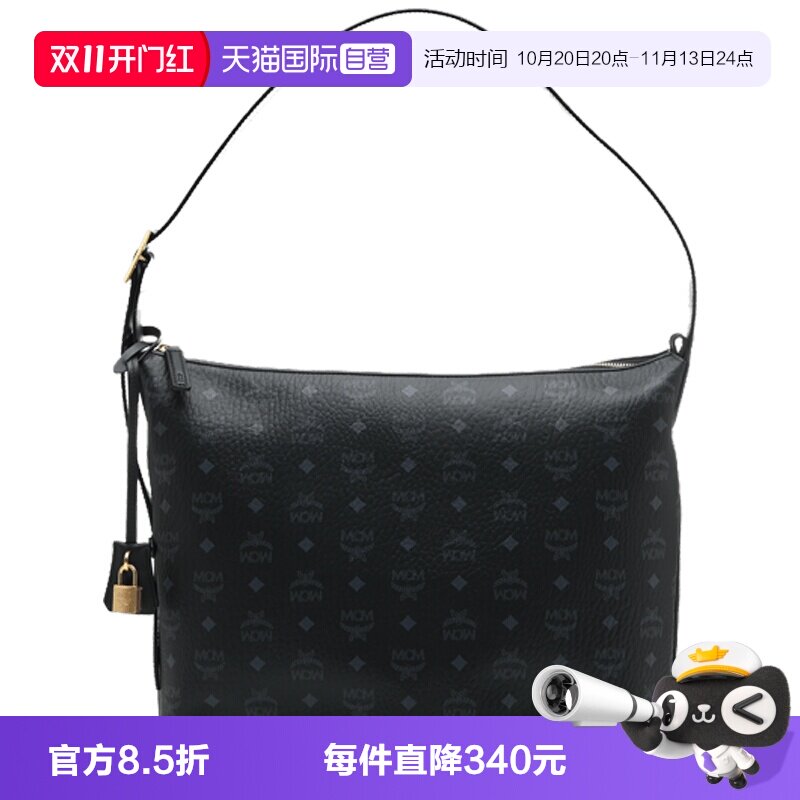 【自营】MCM新品女士经典logo满印花手提单肩背提包斜挎包单肩包