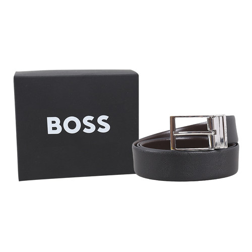 【自营】HUGO BOSS/雨果博斯 男士双面可裁剪针扣板扣平滑扣腰带