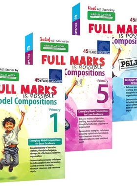 【自营】SAP 新加坡英语写作范文 Full Marks Is Possible Model Compositions Primary PSLE 小学1 5 6年级作文练习册  英文原版