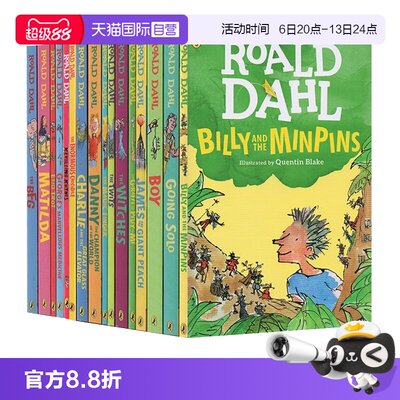 【自营】Roald Dahl 罗尔德达尔小说11册 Roald Dahl 女巫好心眼儿圆梦巨人了不起的狐狸爸爸查理和巧克力工厂魔法手指 英文原版