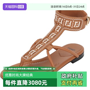 8Y8095 女士皮革夹趾凉鞋 Fendi芬迪 AEH6 自营