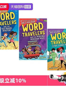 【自营】预售 英文原版 Word Travelers 系列 3册 桥梁章节书 冒险谜团 Taj Mahal Mystery/Big Chase in Paris