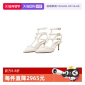 自营 VALENTINO GARAVANI华伦天奴女士经典 铆钉牛皮时尚 高跟鞋