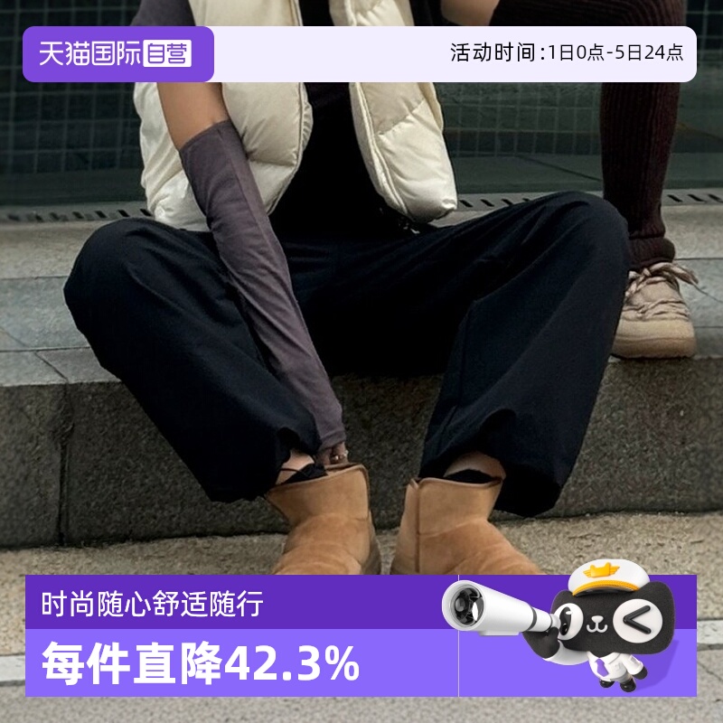 【自营】MLB女款休闲短靴纯色经典简约加绒雪地靴24秋冬新款WBBCB