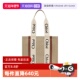 Chloe 自营 蔻依Woody中号小牛皮帆布托特包节日礼物送女友