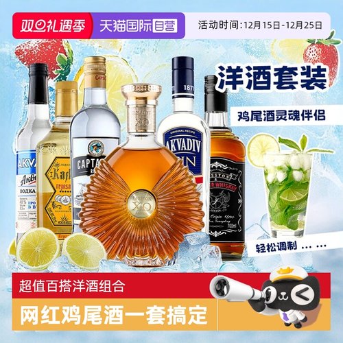 进口洋酒组合套装六大鸡尾酒基酒